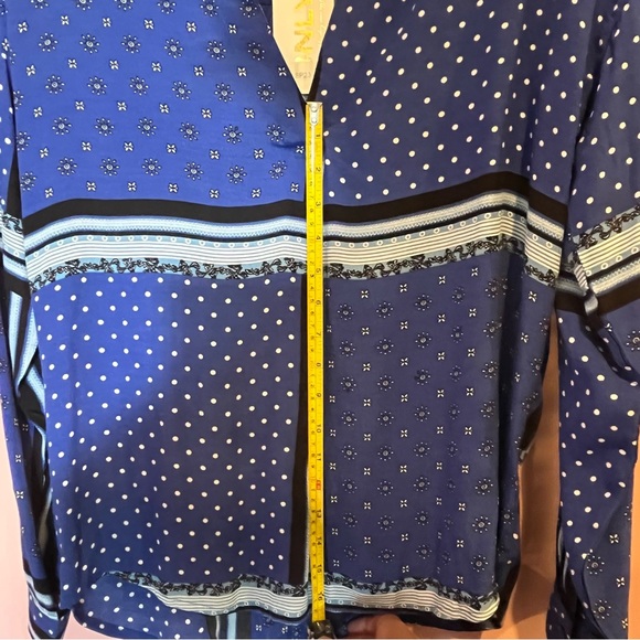 Blue office Blouse by ONLY new with tags, Blue Dress Shirt from UK, Blouse Blue - Picture 5 of 7